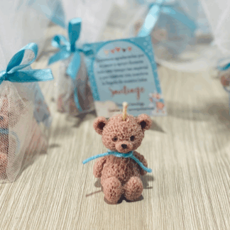Oso mini peludo en tul