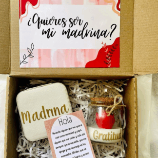 Joyero personalizado + Vela rosa en recipiente de corcho