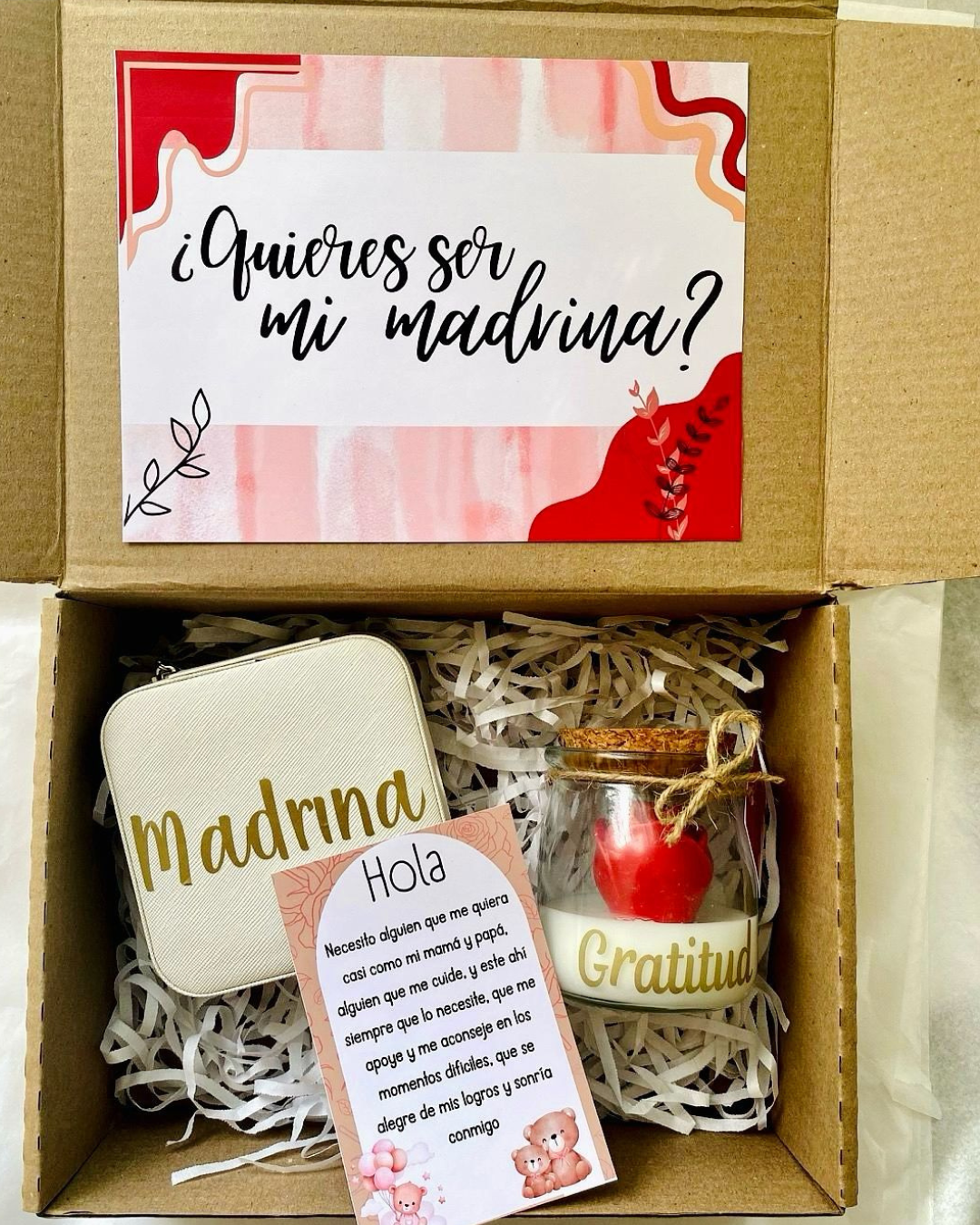 Joyero personalizado + Vela rosa en recipiente de corcho