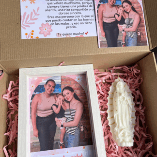 Cuadro personalizado + Vela Virgen Mediana