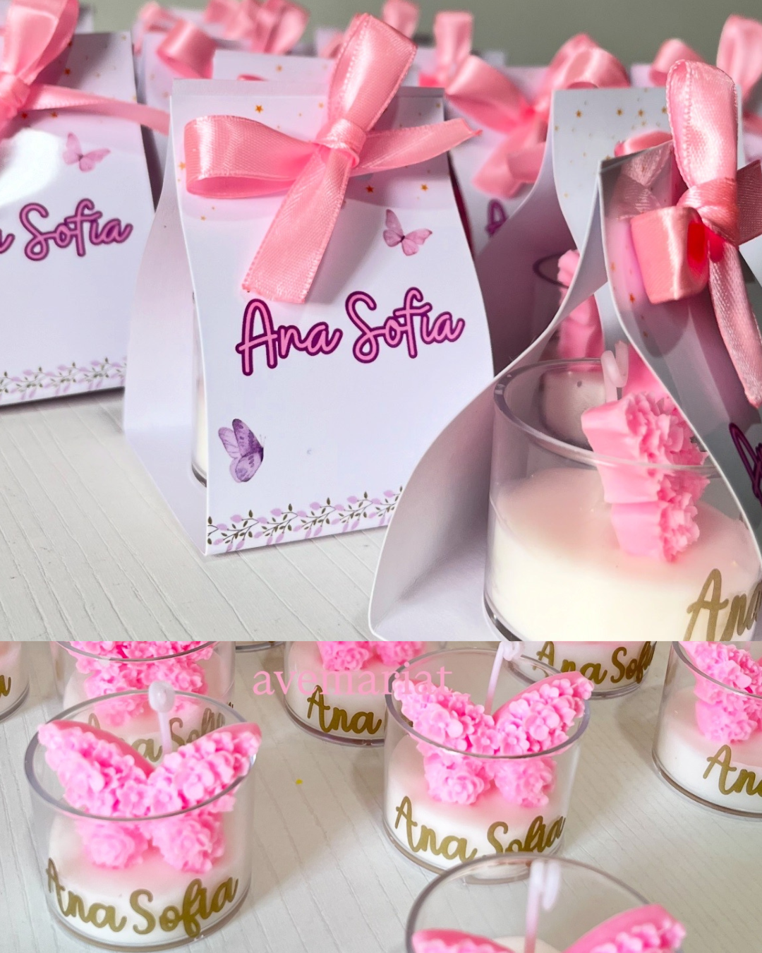 Vela Mariposa Mini en base Mediana