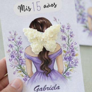 Mariposa en tarjeta