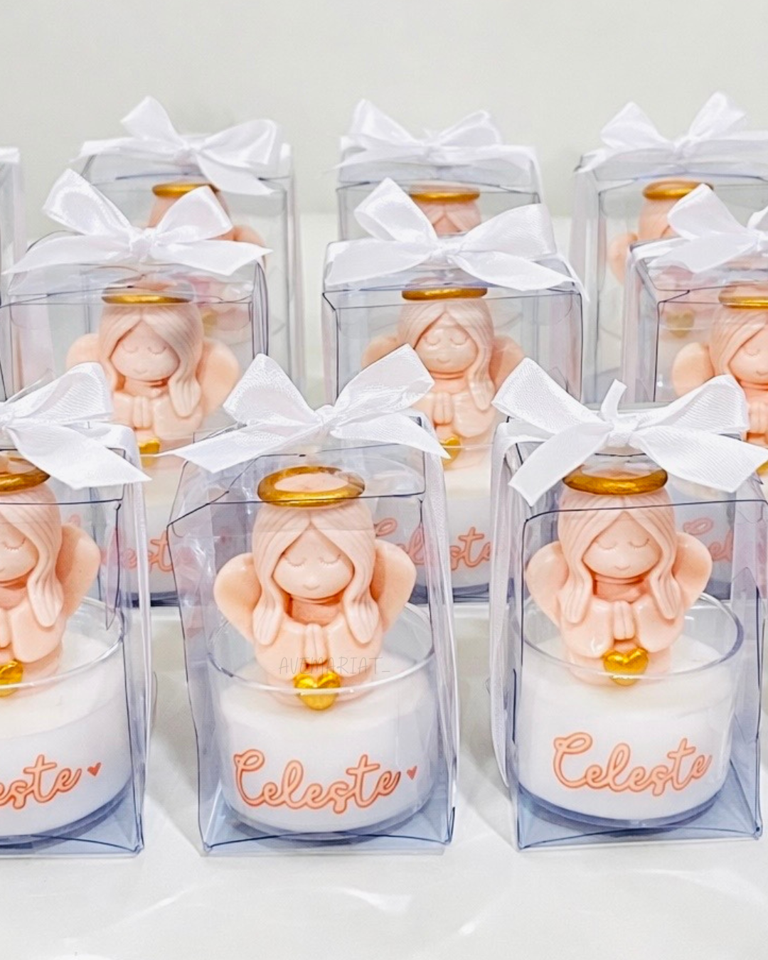 Ángel Niña en caja de acetato