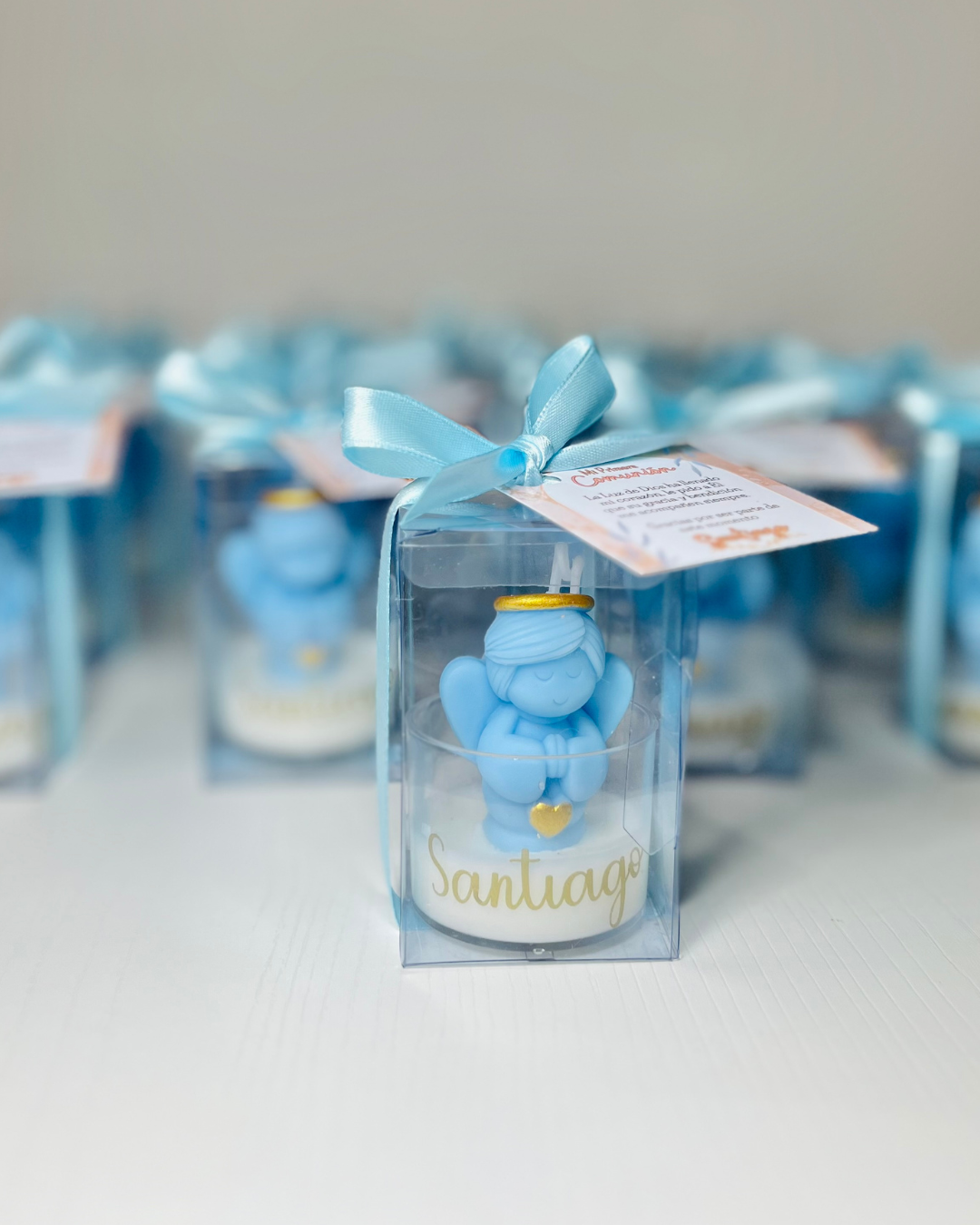 Ángel Niño en caja de acetato